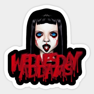 Wednesday Addams print Sticker